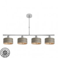 Distribuidor - Lâmpadas Diversas | Lâmpadas Modernas | LAMPARA GILDA 4XE14 CROMO/MADERA GRIS RETGX76X14 CM Ref: 190354083